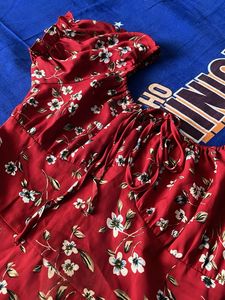 Red Floral Dress