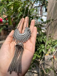 Silver Oxidised Necklace