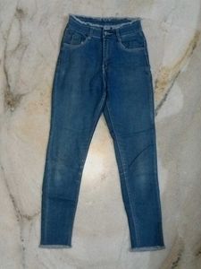 Frayed Hem Denim Jeans