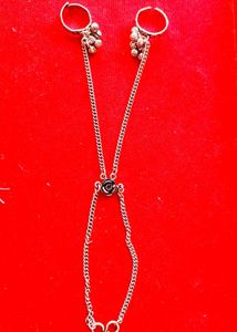 925 Silver Oxidised Hand Bracelet(Hathfull 21 Gram