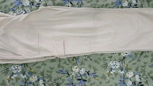Trendy Wide Leg (Flared From Bottom ) Beige Cargo