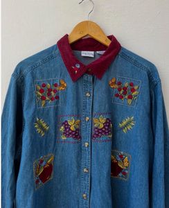 Embroidered Denim Shirt (Vintage)