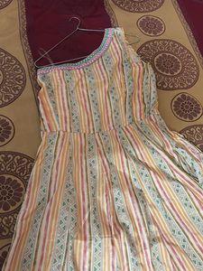 Striped One Shoulder Dress