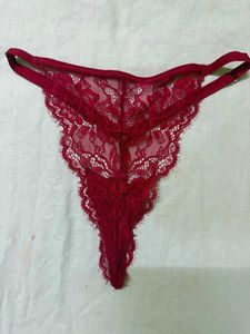 Red Lace Thong