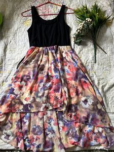 Floral High-Low Dress