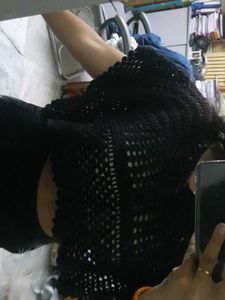 Stylish Black Crochet Top