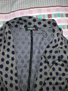 polka dot winter imported shrug and pants set