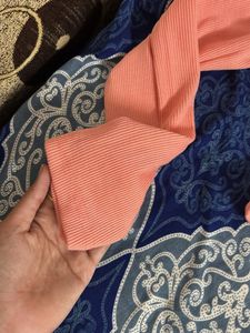 Coral Ribbed Long Sleeve Top