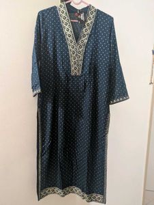Bottle Green Kurta Palazzo Set With Dupatta