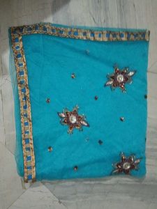 Elegant Turquoise Saree