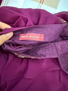 Meena Bazaar Purple Co Ord Set With