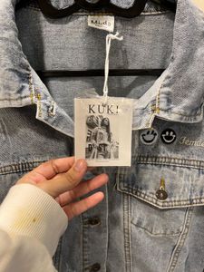 Denim Jacket with Smiley Details
