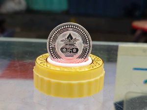 Pure Silver Religious Coins For Dipawali