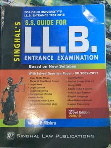 Singhal's LL.B. Entrance Exam Guide