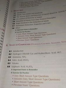 ICSE Chemistry Class 10th