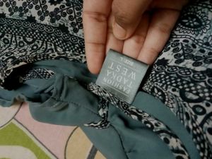 Patterned black top cum kurti