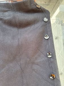 Chic Black Skirt with Button Detail