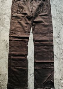 Brown Straight Leg Cargo Pants