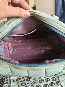 Quilted Mint Satchel Bag