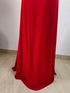 Red Lace Top Gown