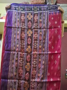 Khandua Pata Pink Saree