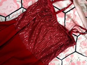 Pretty Maroon Dress| Party Wear|Pinterest| Shimmer