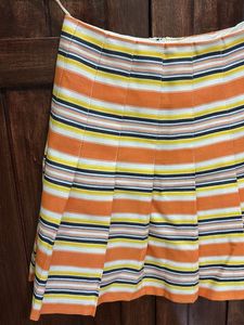 Striped Mini Skater Skirt