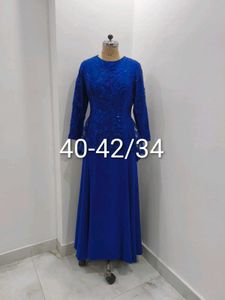 Elegant Blue Ethnic Gown