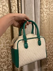 Zara Green & Beige Handbag