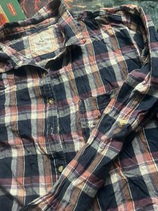 check crop shirt