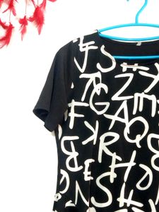 Black &amp; White Print Top