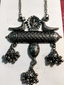Antique Beautiful Peacock Necklace Set With Earrings