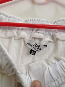 White Casual Shorts