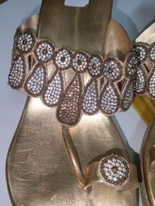 Women Wedding Golden Heels