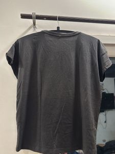 Gray Graphic Print Tee