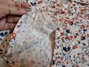 Peach Floral Shirt For Women
