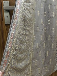 W Grey Embroidered Kurti Tunic