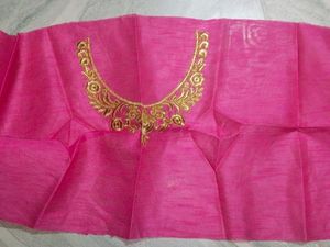 Saree With Worked Blouse