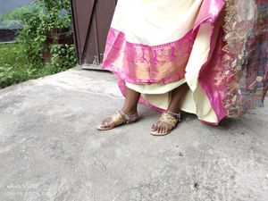 Pink And White Colour Lehenga