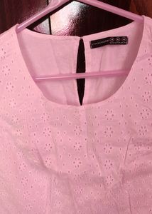 Beautiful Frock With Thread Cut Work
