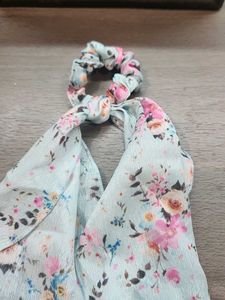 Handmade Floral Hair Scarf Scrunchie