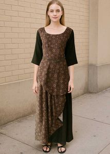 Elegant Indo-Western Layered Dress 🌿