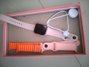 Smart Watch In Pink Colour With Charger