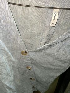 Striped Button-Down Top