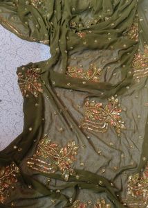 Olive Colour Bollywood Inspired Saree