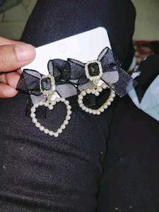 Destiny Jewels Gold Plated Korean Style Black Bow