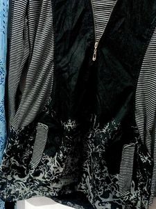 Striped &amp; Patterned Zipper Top