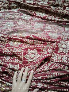 Elegant Maroon Saree