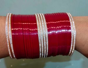 🎀 Women Rose Colour Chudda 🎀
