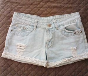 Distressed Denim Shorts